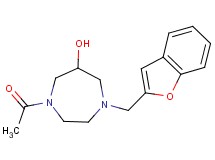 1-acetyl-4-(1-benzofuran-2-ylmethyl)-1,4-diazepan-6-ol