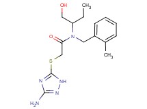2-[(3-amino-1H-1,2,4-triazol-5-yl)thio]-N-[1-(hydroxymethyl)propyl]-N-(2-methylbenzyl)acetamide