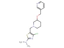 4-chloro-N,N-dimethyl-5-{[3-(3-pyridinylmethoxy)-1-piperidinyl]methyl}-1,3-thiazol-2-amine