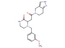 4-(3-methoxybenzyl)-3-[2-oxo-2-(2,4,6,7-tetrahydro-5H-pyrazolo[4,3-c]pyridin-5-yl)ethyl]-2-piperazinone