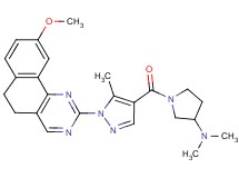 1-{[1-(9-methoxy-5,6-dihydrobenzo[h]quinazolin-2-yl)-5-methyl-1H-pyrazol-4-yl]carbonyl}-N,N-dimethyl-3-pyrrolidinamine