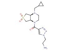 [2-(4-{[rel-(4aS,7aR)-4-(cyclopropylmethyl)-6,6-dioxidohexahydrothieno[3,4-b]pyrazin-1(2H)-yl]carbonyl}-1H-1,2,3-triazol-1-yl)ethyl]amine dihydrochloride