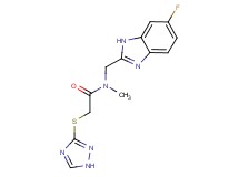 N-[(6-fluoro-1H-benzimidazol-2-yl)methyl]-N-methyl-2-(1H-1,2,4-triazol-3-ylthio)acetamide