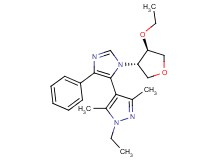 4-{1-[(3S*,4R*)-4-ethoxytetrahydrofuran-3-yl]-4-phenyl-1H-imidazol-5-yl}-1-ethyl-3,5-dimethyl-1H-pyrazole