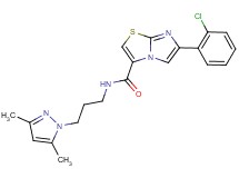 6-(2-chlorophenyl)-N-[3-(3,5-dimethyl-1H-pyrazol-1-yl)propyl]imidazo[2,1-b][1,3]thiazole-3-carboxamide