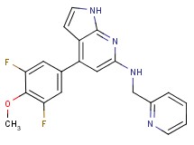 4-(3,5-difluoro-4-methoxyphenyl)-N-(pyridin-2-ylmethyl)-1H-pyrrolo[2,3-b]pyridin-6-amine