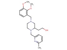 2-{4-(2,3-dimethoxybenzyl)-1-[(6-methyl-2-pyridinyl)methyl]-2-piperazinyl}ethanol