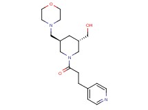 {(3S*,5R*)-5-(4-morpholinylmethyl)-1-[3-(4-pyridinyl)propanoyl]-3-piperidinyl}methanol