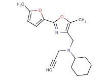 N-{[5-methyl-2-(5-methyl-2-furyl)-1,3-oxazol-4-yl]methyl}-N-2-propyn-1-ylcyclohexanamine