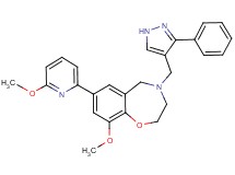 9-methoxy-7-(6-methoxy-2-pyridinyl)-4-[(3-phenyl-1H-pyrazol-4-yl)methyl]-2,3,4,5-tetrahydro-1,4-benzoxazepine