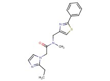 2-(2-ethyl-1H-imidazol-1-yl)-N-methyl-N-[(2-phenyl-1,3-thiazol-4-yl)methyl]acetamide
