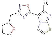 6-methyl-5-[3-(tetrahydro-2-furanylmethyl)-1,2,4-oxadiazol-5-yl]imidazo[2,1-b][1,3]thiazole trifluoroacetate