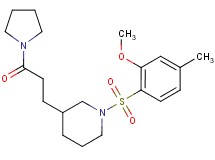 1-[(2-methoxy-4-methylphenyl)sulfonyl]-3-(3-oxo-3-pyrrolidin-1-ylpropyl)piperidine