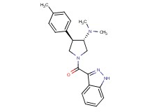 (3S*,4R*)-1-(1H-indazol-3-ylcarbonyl)-N,N-dimethyl-4-(4-methylphenyl)pyrrolidin-3-amine