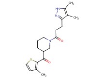 {1-[3-(4,5-dimethyl-1H-pyrazol-3-yl)propanoyl]piperidin-3-yl}(3-methyl-2-thienyl)methanone