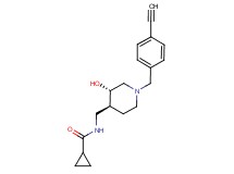 N-{[(3S*,4S*)-1-(4-ethynylbenzyl)-3-hydroxypiperidin-4-yl]methyl}cyclopropanecarboxamide