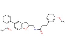 N-{[5-(2-acetylphenyl)-2,3-dihydro-1-benzofuran-2-yl]methyl}-3-(3-methoxyphenyl)propanamide
