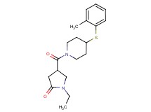 1-ethyl-4-({4-[(2-methylphenyl)thio]-1-piperidinyl}carbonyl)-2-pyrrolidinone