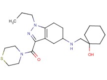 1-({[1-propyl-3-(4-thiomorpholinylcarbonyl)-4,5,6,7-tetrahydro-1H-indazol-5-yl]amino}methyl)cyclohexanol
