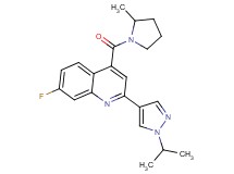7-fluoro-2-(1-isopropyl-1H-pyrazol-4-yl)-4-[(2-methylpyrrolidin-1-yl)carbonyl]quinoline