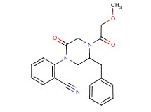 2-[5-benzyl-4-(methoxyacetyl)-2-oxo-1-piperazinyl]benzonitrile