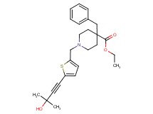 ethyl 4-benzyl-1-{[5-(3-hydroxy-3-methyl-1-butyn-1-yl)-2-thienyl]methyl}-4-piperidinecarboxylate