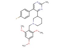 5-(4-fluorophenyl)-2-methyl-4-[1-(2,4,6-trimethoxybenzyl)-3-piperidinyl]pyrimidine
