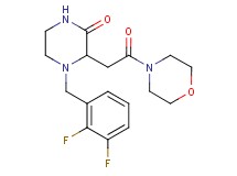 4-(2,3-difluorobenzyl)-3-[2-(4-morpholinyl)-2-oxoethyl]-2-piperazinone
