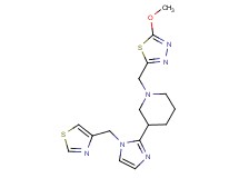 1-[(5-methoxy-1,3,4-thiadiazol-2-yl)methyl]-3-[1-(1,3-thiazol-4-ylmethyl)-1H-imidazol-2-yl]piperidine