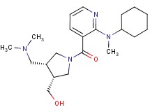 {(3R*,4R*)-1-({2-[cyclohexyl(methyl)amino]pyridin-3-yl}carbonyl)-4-[(dimethylamino)methyl]pyrrolidin-3-yl}methanol
