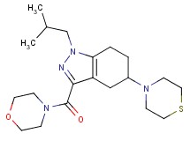 1-isobutyl-3-(4-morpholinylcarbonyl)-5-(4-thiomorpholinyl)-4,5,6,7-tetrahydro-1H-indazole