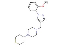 1-{[1-(2-methoxyphenyl)-1H-pyrazol-4-yl]methyl}-4-(tetrahydro-2H-thiopyran-4-yl)piperazine