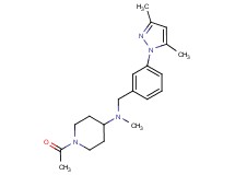 1-acetyl-N-[3-(3,5-dimethyl-1H-pyrazol-1-yl)benzyl]-N-methylpiperidin-4-amine