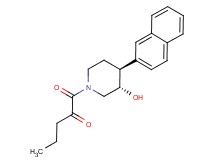 1-[(3S*,4S*)-3-hydroxy-4-(2-naphthyl)piperidin-1-yl]-1-oxopentan-2-one
