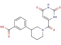 3-{1-[(2,6-dioxo-1,2,3,6-tetrahydropyrimidin-4-yl)carbonyl]piperidin-3-yl}benzoic acid