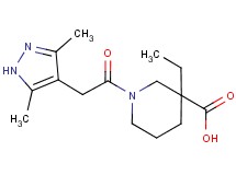 1-[(3,5-dimethyl-1H-pyrazol-4-yl)acetyl]-3-ethyl-3-piperidinecarboxylic acid
