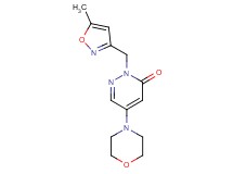 2-[(5-methyl-3-isoxazolyl)methyl]-5-(4-morpholinyl)-3(2H)-pyridazinone