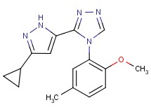 3-(3-cyclopropyl-1H-pyrazol-5-yl)-4-(2-methoxy-5-methylphenyl)-4H-1,2,4-triazole