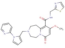 9-methoxy-7-oxo-3-{[1-(2-pyridinyl)-1H-pyrrol-2-yl]methyl}-N-(1,3-thiazol-2-ylmethyl)-1,2,3,4,5,7-hexahydropyrido[1,2-d][1,4]diazepine-10-carboxamide