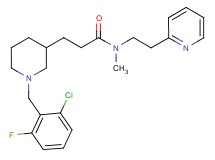 3-[1-(2-chloro-6-fluorobenzyl)-3-piperidinyl]-N-methyl-N-[2-(2-pyridinyl)ethyl]propanamide