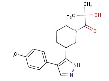 2-methyl-1-{3-[4-(4-methylphenyl)-1H-pyrazol-5-yl]piperidin-1-yl}-1-oxopropan-2-ol
