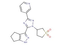 3-[1-(1,1-dioxidotetrahydro-3-thienyl)-3-pyridin-3-yl-1H-1,2,4-triazol-5-yl]-1,4,5,6-tetrahydrocyclopenta[c]pyrazole