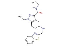 N-(1,3-benzothiazol-2-ylmethyl)-1-ethyl-3-(1-pyrrolidinylcarbonyl)-4,5,6,7-tetrahydro-1H-indazol-5-amine