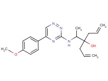 4-(1-{[5-(4-methoxyphenyl)-1,2,4-triazin-3-yl]amino}ethyl)-1,6-heptadien-4-ol