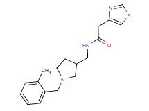 N-{[1-(2-methylbenzyl)pyrrolidin-3-yl]methyl}-2-(1,3-thiazol-4-yl)acetamide