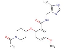 2-[(1-acetylpiperidin-4-yl)oxy]-5-methoxy-N-[(5-methyl-1H-imidazol-4-yl)methyl]benzamide