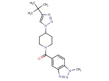 5-{[4-(4-tert-butyl-1H-1,2,3-triazol-1-yl)piperidin-1-yl]carbonyl}-1-methyl-1H-1,2,3-benzotriazole