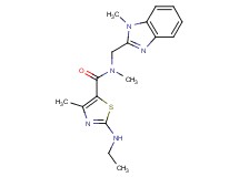2-(ethylamino)-N,4-dimethyl-N-[(1-methyl-1H-benzimidazol-2-yl)methyl]-1,3-thiazole-5-carboxamide