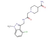 1-(2-{[(4-chloro-1-methyl-1H-indazol-3-yl)methyl]amino}-2-oxoethyl)-4-piperidinecarboxamide