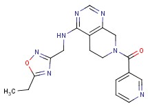 N-[(5-ethyl-1,2,4-oxadiazol-3-yl)methyl]-7-(pyridin-3-ylcarbonyl)-5,6,7,8-tetrahydropyrido[3,4-d]pyrimidin-4-amine